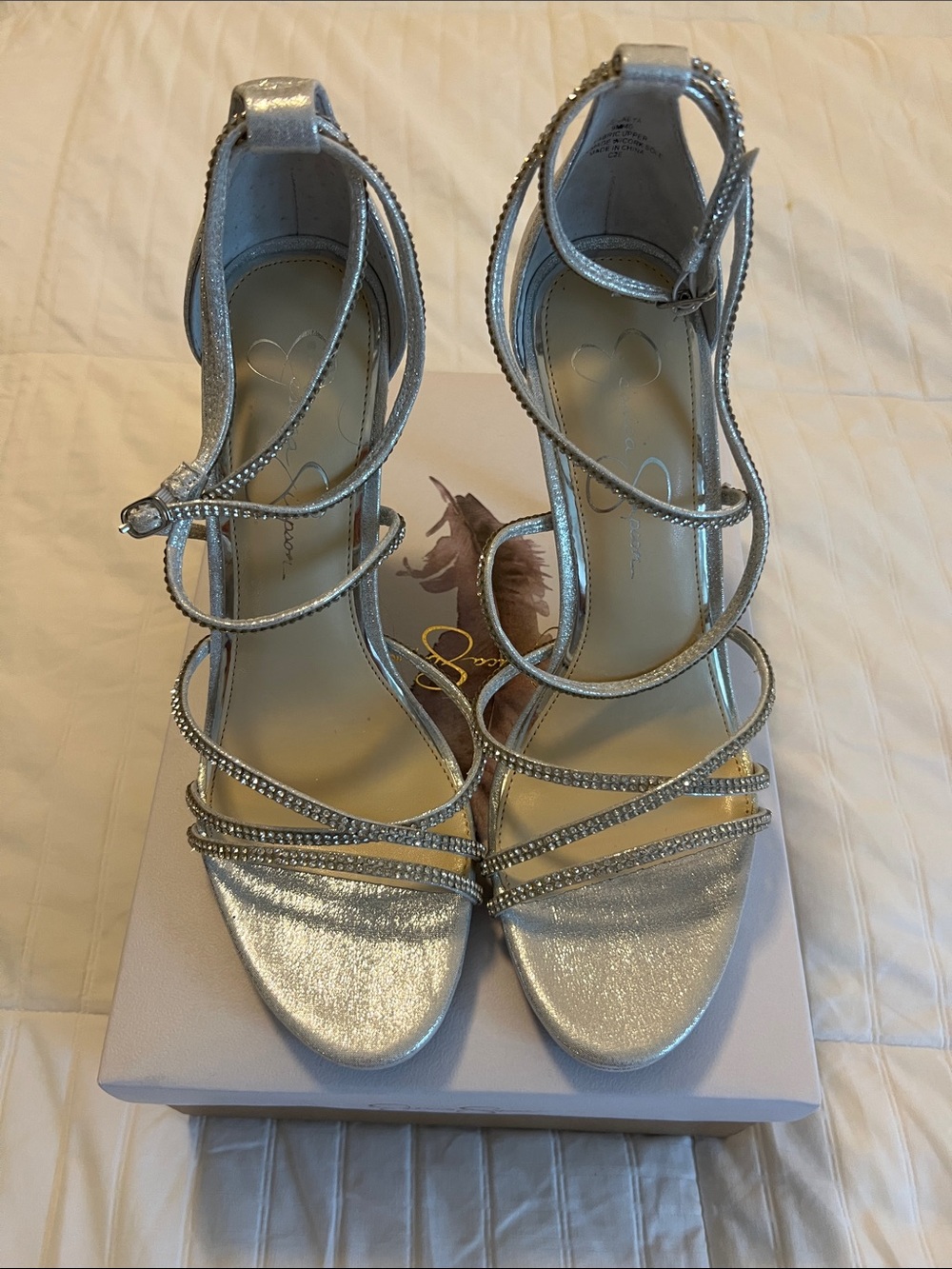 Jessica Simpson Shimmer Sand Platinum Pump